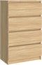 vidaXL - Dressoir - 60x35x98,5 - cm - bewerkt - hout - sonoma - eikenkleurig