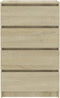 vidaXL - Dressoir - 60x35x98,5 - cm - bewerkt - hout - sonoma - eikenkleurig