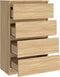 vidaXL - Dressoir - 60x35x98,5 - cm - bewerkt - hout - sonoma - eikenkleurig
