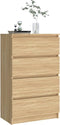 vidaXL - Dressoir - 60x35x98,5 - cm - bewerkt - hout - sonoma - eikenkleurig
