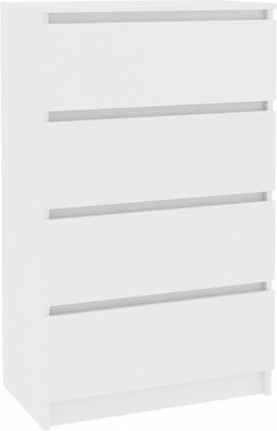 vidaXL - Dressoir - 60x35x98,5 - cm - bewerkt - hout - wit