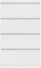 vidaXL - Dressoir - 60x35x98,5 - cm - bewerkt - hout - wit