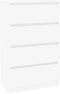 vidaXL - Dressoir - 60x35x98,5 - cm - bewerkt - hout - wit