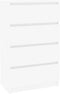 vidaXL - Dressoir - 60x35x98,5 - cm - bewerkt - hout - wit