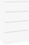 vidaXL - Dressoir - 60x35x98,5 - cm - bewerkt - hout - wit