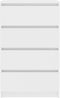 vidaXL - Dressoir - 60x35x98,5 - cm - bewerkt - hout - wit