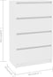vidaXL - Dressoir - 60x35x98,5 - cm - bewerkt - hout - wit