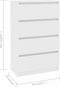 vidaXL - Dressoir - 60x35x98,5 - cm - bewerkt - hout - wit