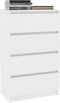 vidaXL - Dressoir - 60x35x98,5 - cm - bewerkt - hout - wit