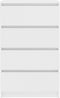 vidaXL - Dressoir - 60x35x98,5 - cm - bewerkt - hout - wit