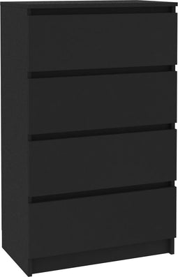 vidaXL - Dressoir - 60x35x98,5 - cm - bewerkt - hout - zwart
