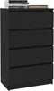 vidaXL - Dressoir - 60x35x98,5 - cm - bewerkt - hout - zwart