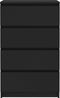 vidaXL - Dressoir - 60x35x98,5 - cm - bewerkt - hout - zwart