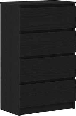 vidaXL - Dressoir - 60x35x98,5 - cm - spaanplaat - zwart - eikenkleurig