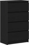 vidaXL - Dressoir - 60x35x98,5 - cm - spaanplaat - zwart - eikenkleurig