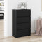 vidaXL - Dressoir - 60x35x98,5 - cm - spaanplaat - zwart - eikenkleurig