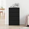 vidaXL - Dressoir - 60x35x98,5 - cm - spaanplaat - zwart - eikenkleurig