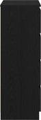 vidaXL - Dressoir - 60x35x98,5 - cm - spaanplaat - zwart - eikenkleurig