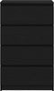 vidaXL - Dressoir - 60x35x98,5 - cm - spaanplaat - zwart - eikenkleurig