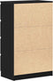 vidaXL - Dressoir - 60x35x98,5 - cm - spaanplaat - zwart - eikenkleurig