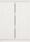 vidaXL - Dressoir - 60x36x84 - cm - massief - grenenhout - wit