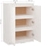 vidaXL - Dressoir - 60x36x84 - cm - massief - grenenhout - wit