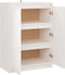 vidaXL - Dressoir - 60x36x84 - cm - massief - grenenhout - wit