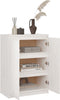vidaXL - Dressoir - 60x36x84 - cm - massief - grenenhout - wit