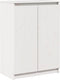 vidaXL - Dressoir - 60x36x84 - cm - massief - grenenhout - wit