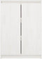 vidaXL - Dressoir - 60x36x84 - cm - massief - grenenhout - wit