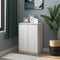 vidaXL - Dressoir - 60x36x84 - cm - massief - grenenhout - wit