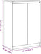 vidaXL - Dressoir - 60x36x84 - cm - massief - grenenhout - wit