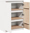 vidaXL - Dressoir - 60x36x84 - cm - massief - grenenhout - wit