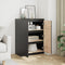 vidaXL - Dressoir - 60x36x84 - cm - massief - grenenhout - zwart