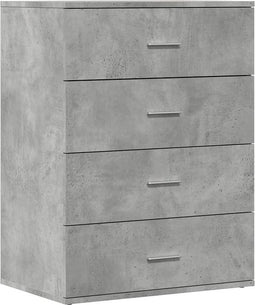 vidaXL - Dressoir - 60x39x80 - cm - bewerkt - hout - betongrijs