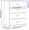 vidaXL - Dressoir - 60x39x80 - cm - bewerkt - hout - betongrijs