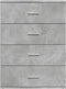vidaXL - Dressoir - 60x39x80 - cm - bewerkt - hout - betongrijs