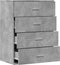 vidaXL - Dressoir - 60x39x80 - cm - bewerkt - hout - betongrijs