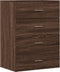 vidaXL - Dressoir - 60x39x80 - cm - bewerkt - hout - bruin - eikenkleurig
