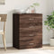 vidaXL - Dressoir - 60x39x80 - cm - bewerkt - hout - bruin - eikenkleurig