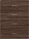vidaXL - Dressoir - 60x39x80 - cm - bewerkt - hout - bruin - eikenkleurig