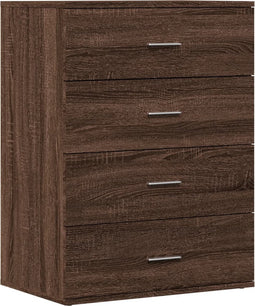vidaXL - Dressoir - 60x39x80 - cm - bewerkt - hout - grijs - sonoma