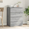 vidaXL - Dressoir - 60x39x80 - cm - bewerkt - hout - grijs - sonoma