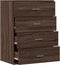 vidaXL - Dressoir - 60x39x80 - cm - bewerkt - hout - grijs - sonoma