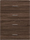vidaXL - Dressoir - 60x39x80 - cm - bewerkt - hout - grijs - sonoma