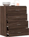 vidaXL - Dressoir - 60x39x80 - cm - bewerkt - hout - grijs - sonoma