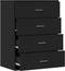 vidaXL - Dressoir - 60x39x80 - cm - bewerkt - hout - zwart