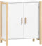 vidaXL - Dressoir - 62x38x70 - cm - bewerkt - hout - wit