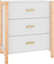 vidaXL - Dressoir - 62x38x70 - cm - bewerkt - hout - wit