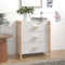 vidaXL - Dressoir - 62x38x70 - cm - bewerkt - hout - wit